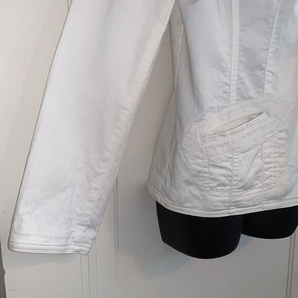 Off white Nehru collar cotton jacket - Picture 6 of 12